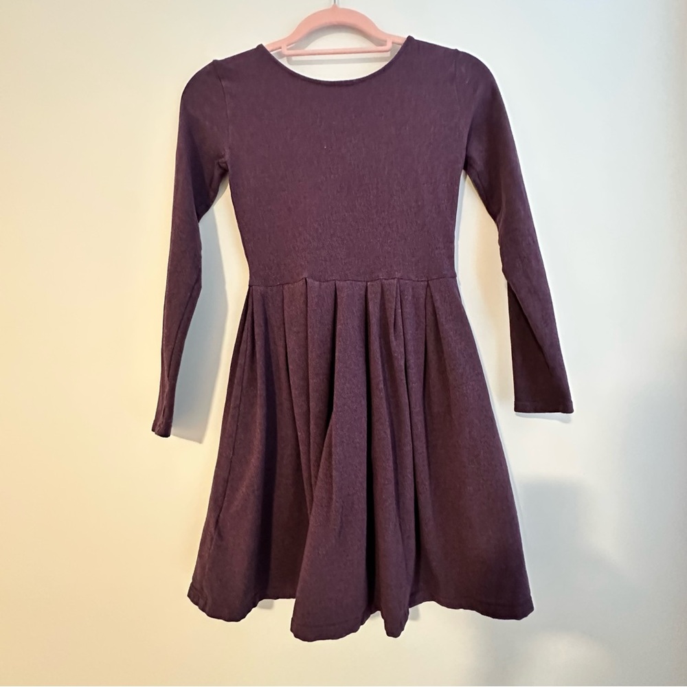 Aritzia Talula Purple Fit and Flare Long Sleeve Dress XS - Picture 3 of 5